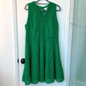 Charter Club Women's Green Lace Fit & Flare Dress Size XL NWT
